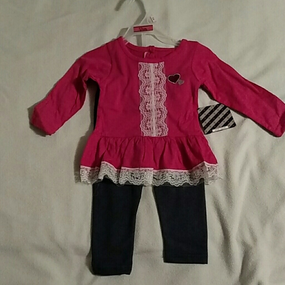 Girls 12 month shirt and pants set. NWT